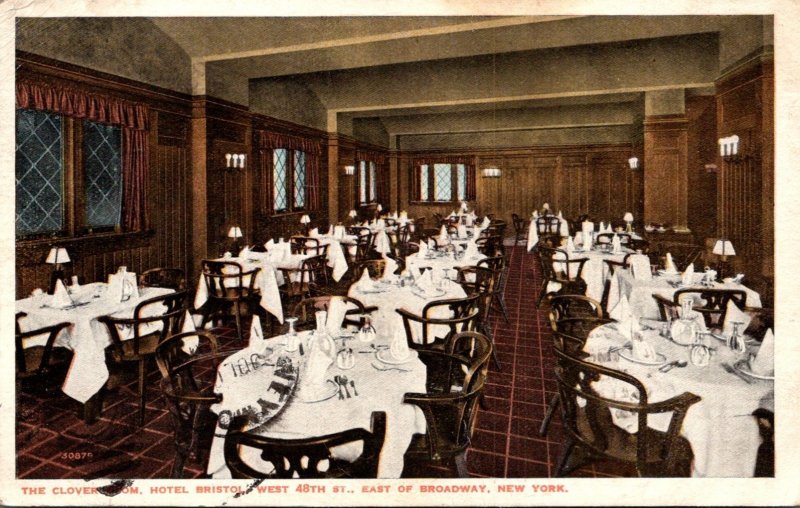 New York City Hotel Bristol The Clover Room 1920