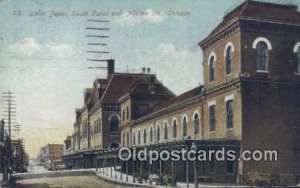 Union Depot, Chicago, IL, Illinois, USA Depot Railroad Postal Used Unknown 