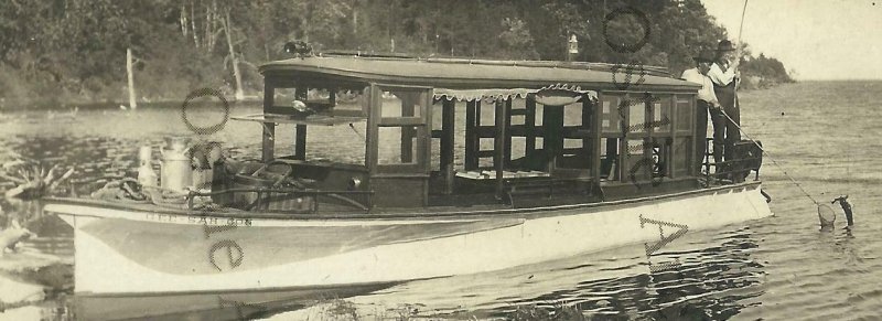 Cass Lake MINNESOTA RP 1923 TOURIST LAUNCH Boat FISHING Mississippi River NICE!
