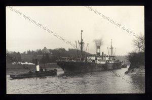 CA1440 - Bristol City Line Cargo Ship - Boston City - built 1920 - postcard
