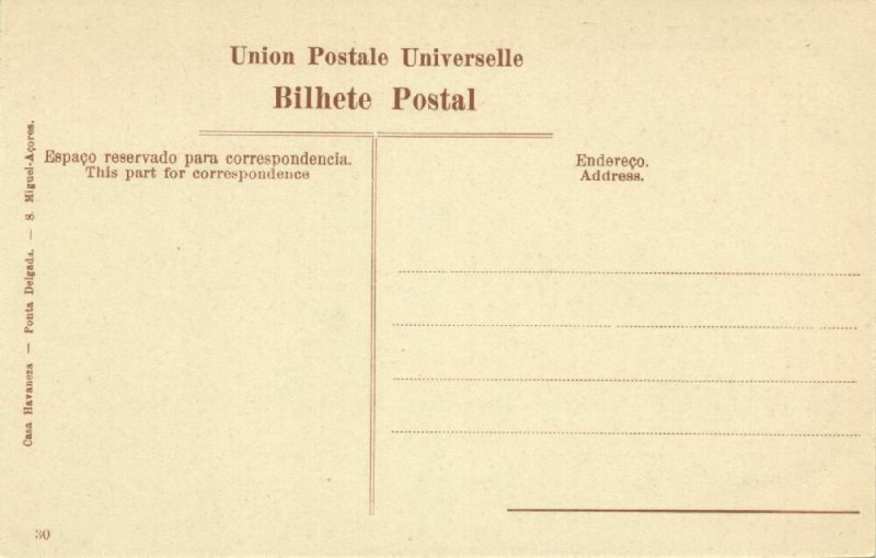 portugal, Azores Acores, PONTA DELGADA, Antigua Egreja do Collegio (1910s)