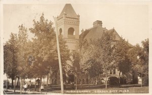 H29/ Carson City Michigan RPPC Postcard c1910 High School Building 19