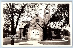 Bayport Minnesota MN Postcard RPPC Photo People Congregational Church 1947