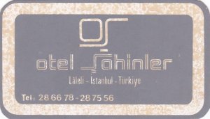 Turkey Istanbul Otel Sohinler Vintage Luggage Label sk3577