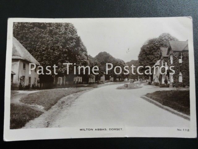 Dorset MILTON ABBAS - Old RP Postcard by Hobbs & Sons of Blandford 112