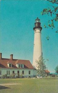 Wisconsin Racine Wind Point Lighthouse 1966