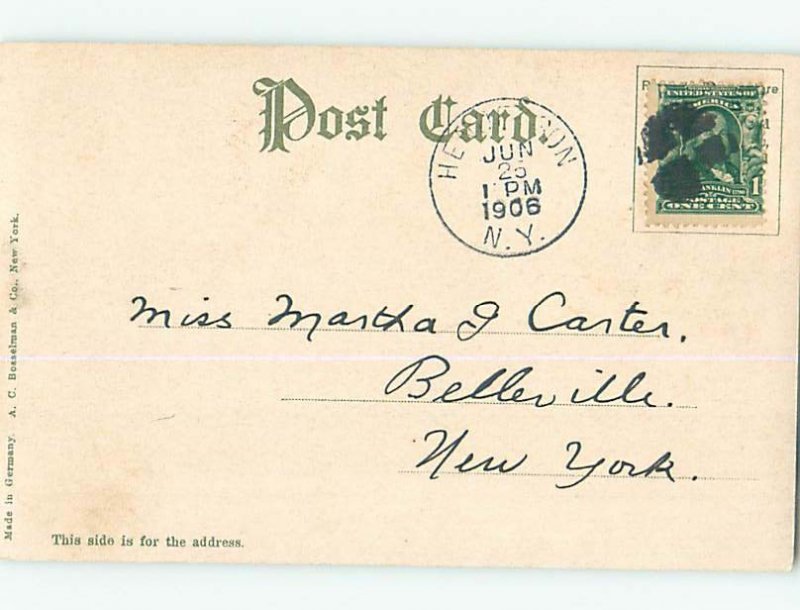 Pre-1907 PARK SCENE Bridgeport Connecticut CT H4053