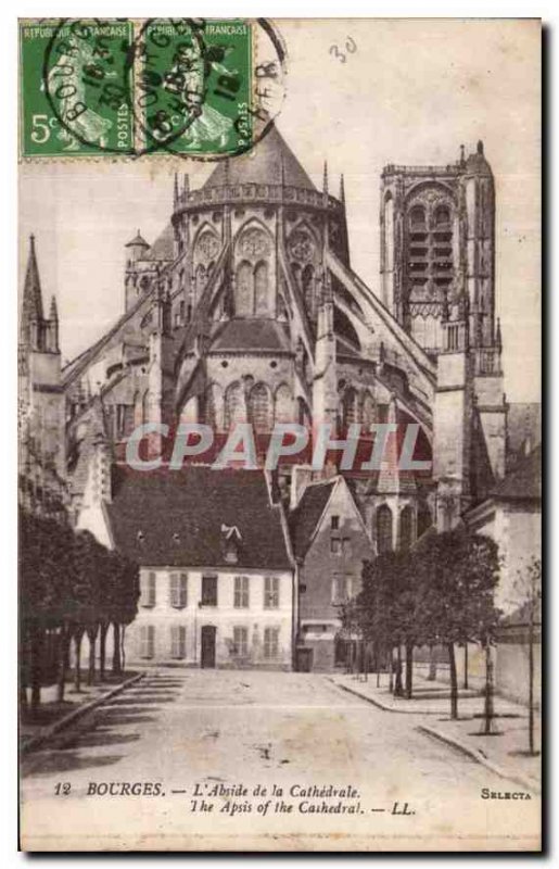 Old Postcard Bourges Apse of the Cathedral