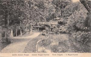 PONTA DELGADA AZORES PORTUGAL ANTONIO BORGES GARDENS POSTCARD c1900s