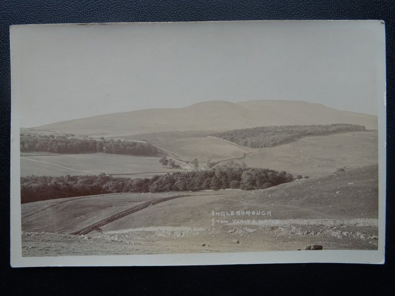 Yorkshire Dales INGLEBOROUGH from Waite Lane - Old RP Postcard