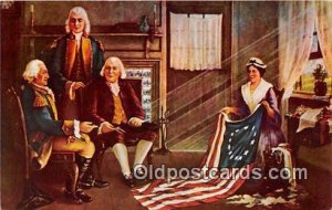 Birth of Our Nation's Flag Painting by Chas H Weisgerber Patriotic Unused 