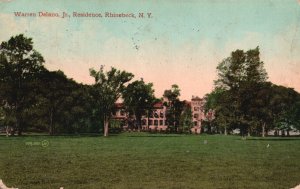 Vintage Postcard Warren Delano Jr. Residence Rhinebeck New York Valentine Pub NY