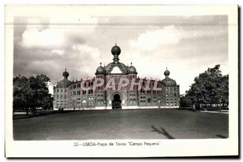 Postcard Old Lisboa Praca De Campo Pequeno Toiros