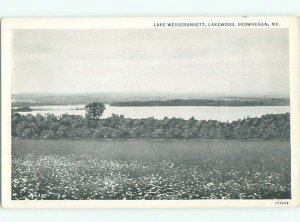 W-border LAKE SCENE Skowhegan - Near Waterville Maine ME AE4641