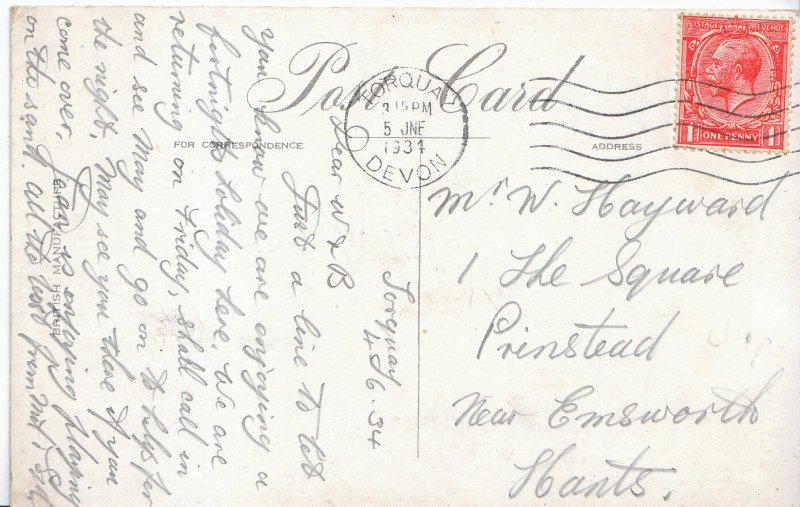 Devon Postcard - Princess Gardens - Torquay     XX594 