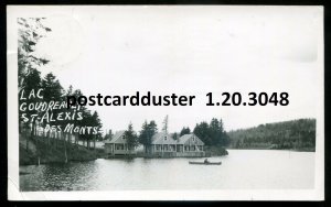 dc1692 - ST. ALEXIS DES MONTS Quebec 1950s Lac Goudreault. Real Photo Postcard