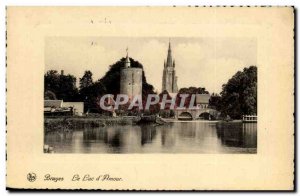 Old Postcard Belgium Bruges The lake & # 39amour