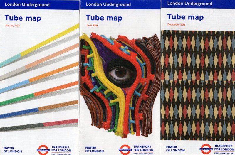 London Underground Tube Train Map 2016 Three Different Maps