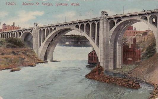 Monroe Street Bridge Spokane Washington 1913