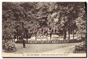 Old Postcard Savoy Aix les Bains Entrance of Grand Circle Gardens