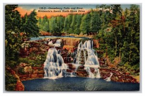 Gooseberry Falls Lake County Minnesota MN Linen Postcard Z1