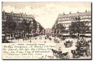 Paris Old Postcard Avenue of & # 39opera