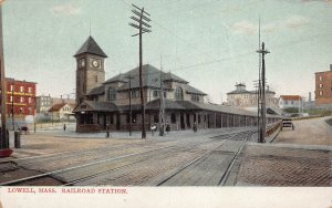 J76/ Lowell Massachusetts Postcard c1910 Railroad Depot 311