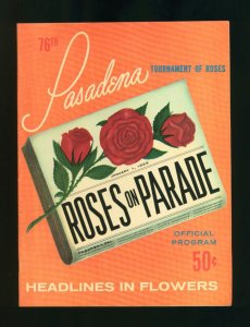 76th Pasadena Tournament Of Roses Parade Vintage 1965 Official Program