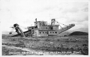 Helena Montana Dredging for Gold in Helena Valley Real Photo Postcard AA75453