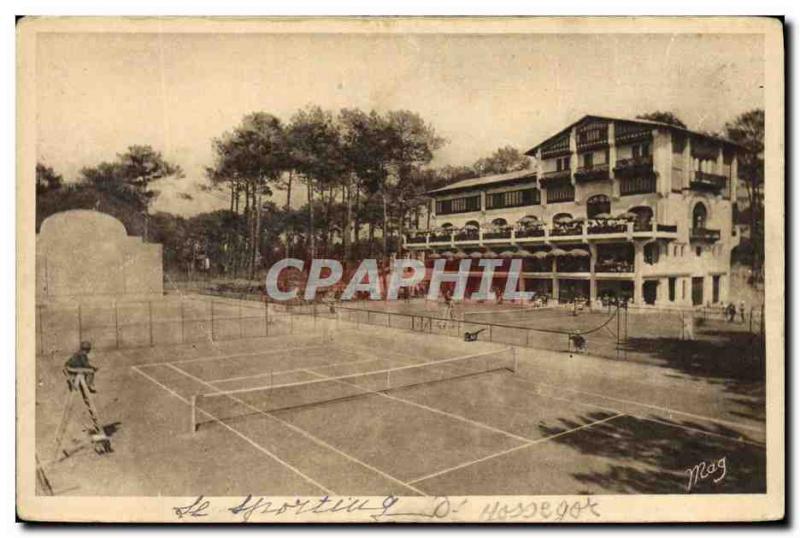 Old Postcard Tennis Hossegor close Capbreton Sea Le sporting