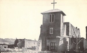 1908, San Miguel Church in 1890, Santa Fe, NM, New Mexico Old Postcard