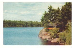 Summer Cottage On Muskoka Lake, Ontario, Vintage Chrome Postcard