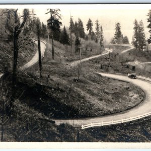 c1910s Portland, Ore. RPPC Widby Loops Road Real Photo Hwy Prentiss Postcard A97