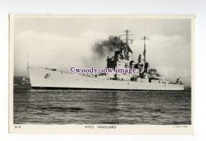 na5667 - Royal Navy Warship - HMS Vanguard - postcard