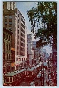 Montreal Quebec Canada Postcard Ste. Catherine Street Looking West 1954