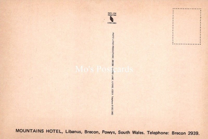 Wales Postcard - Mountains Hotel, Libanus, Brecon   SW19073