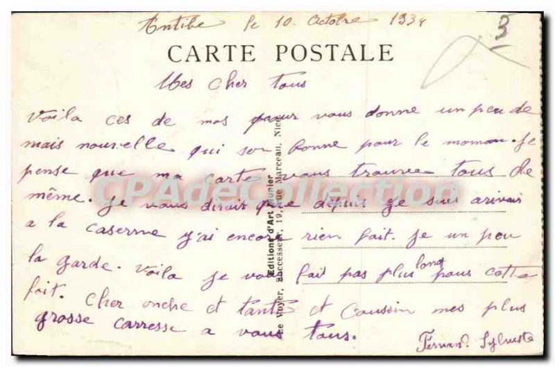 Postcard Old Pointe Du Cap Antibes