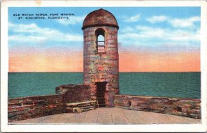 USA Old Watch Tower Fort Marion St Augustine Florida Linen 05.19