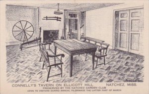 Mississippi Natchez Interior Connelly's Tavern On Ellicot Hill Preserved...