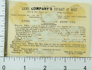 1870's-80's Chinese Children Giant Liebig Jar, English Extract Of Meat Card F82 