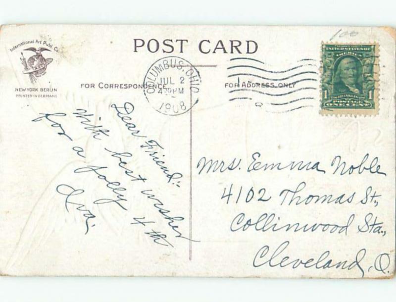 Pre-Linen Patriotic EAGLE ON LIBERTY BELL AC0892