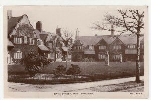 Cheshire; Bath Street, Port Sunlight RP PPC, By Whitfield & Cannon, c 1910's 