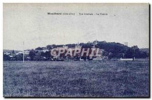 Montbard Old Postcard General view The meadow