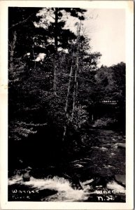 RPPC View of Warner River, Warner NH Vintage Postcard X46