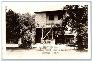 1947 Hamer's Mill Spring Mill State Park Exterior View Mitchell Indiana Postcard