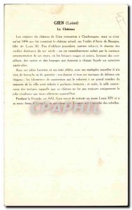 Old Postcard Gien Le Chateau
