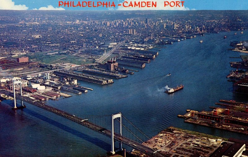 PA - Philadelphia. Delaware River, Philadelphia-Camden Port