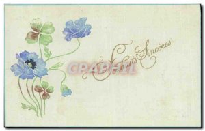 Old Postcard Fantasy Flowers