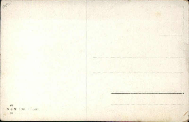 Curious Bare Butt Cupid Romance Lovers Under Beach Umbrella c1910 Postcard