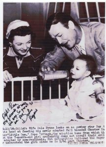 Dodie Rogers Little Doe Roy Daughter Child Star Western Hand Signed Photo